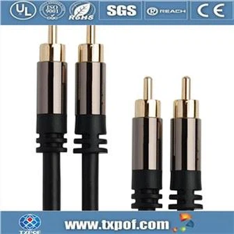 Cablu audio premium de 3,5 mm Aux la 2 RCA
